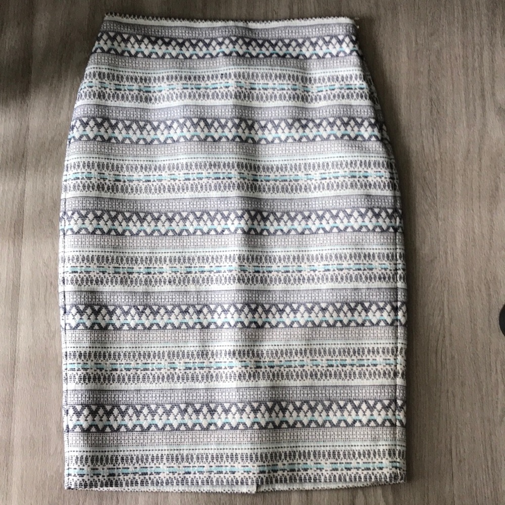 Embroidered Pencil Skirt - 0T